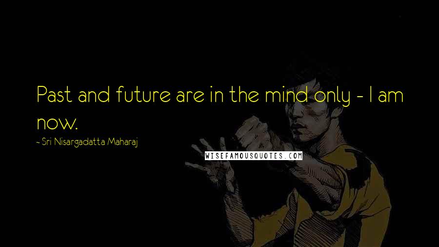 Sri Nisargadatta Maharaj Quotes: Past and future are in the mind only - I am now.
