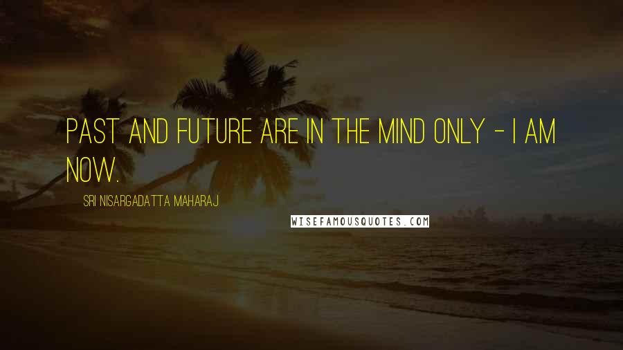 Sri Nisargadatta Maharaj Quotes: Past and future are in the mind only - I am now.