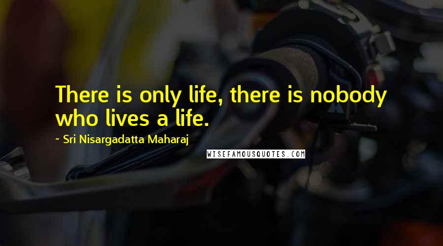 Sri Nisargadatta Maharaj Quotes: There is only life, there is nobody who lives a life.