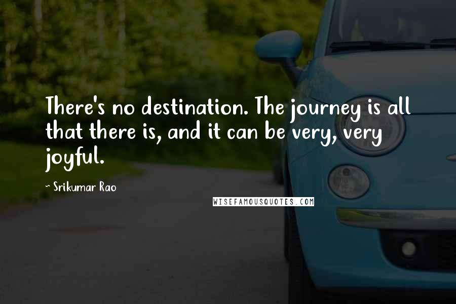 Srikumar Rao Quotes: There's no destination. The journey is all that there is, and it can be very, very joyful.