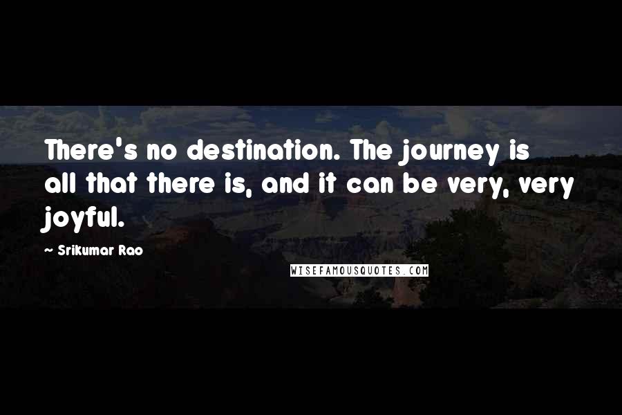 Srikumar Rao Quotes: There's no destination. The journey is all that there is, and it can be very, very joyful.