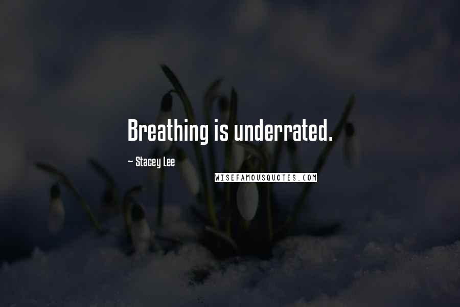 Stacey Lee Quotes: Breathing is underrated.