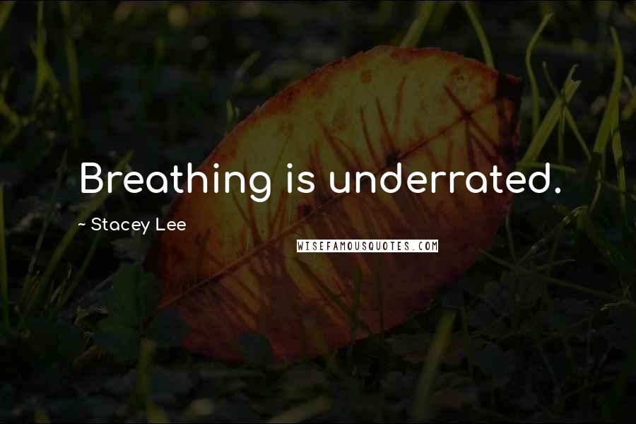 Stacey Lee Quotes: Breathing is underrated.