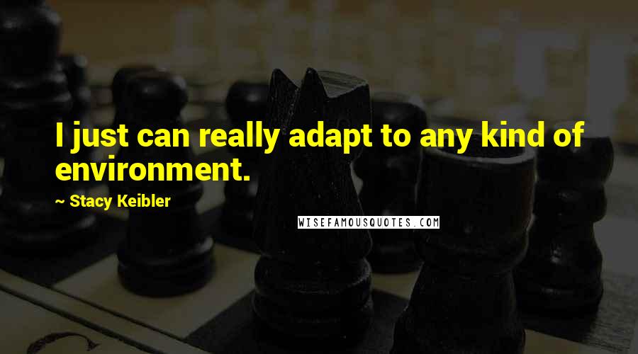 Stacy Keibler Quotes: I just can really adapt to any kind of environment.