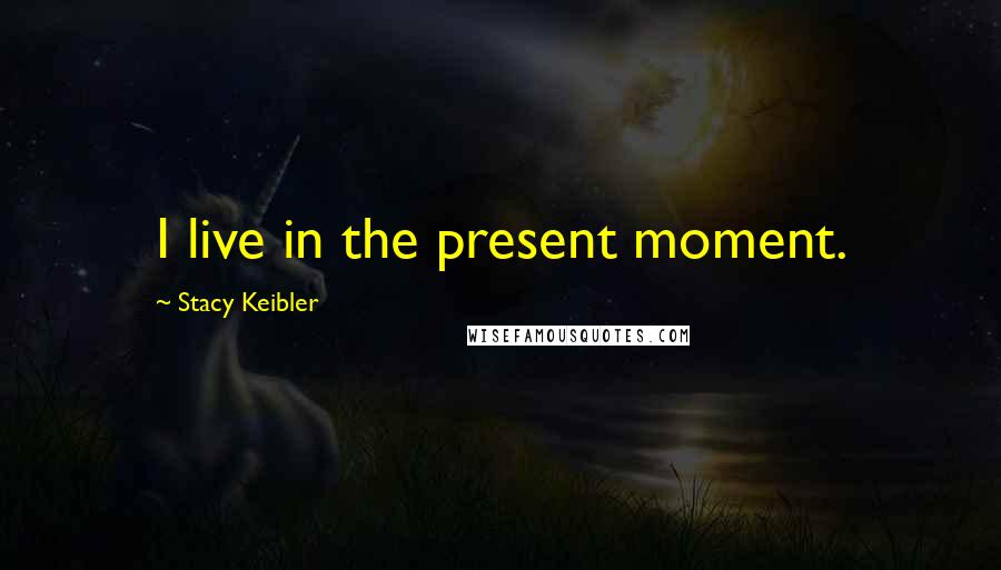 Stacy Keibler Quotes: I live in the present moment.