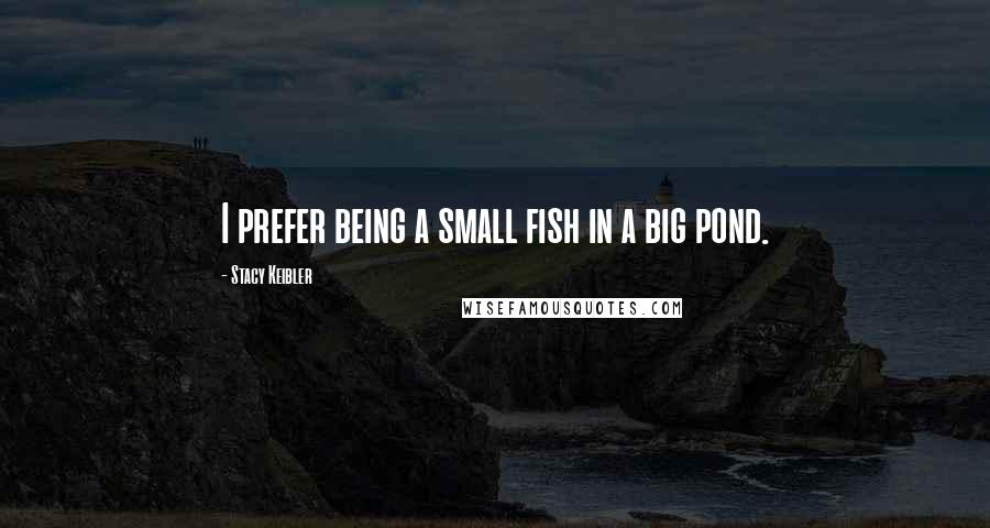 Stacy Keibler Quotes: I prefer being a small fish in a big pond.