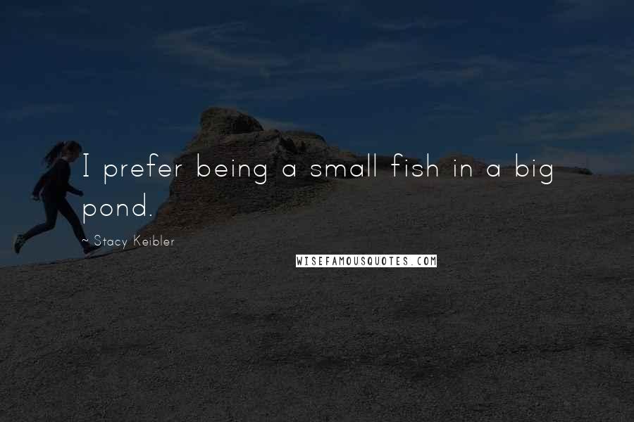 Stacy Keibler Quotes: I prefer being a small fish in a big pond.
