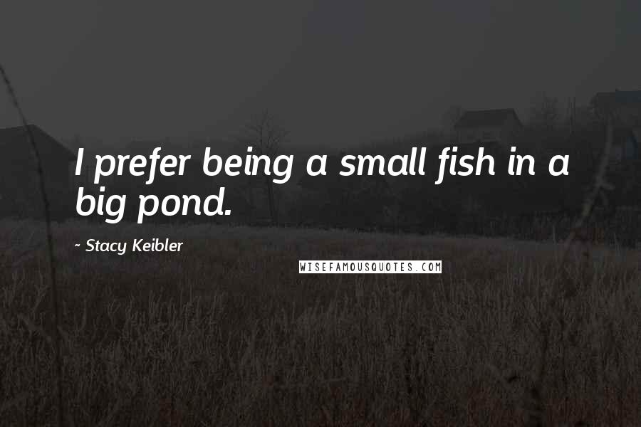 Stacy Keibler Quotes: I prefer being a small fish in a big pond.