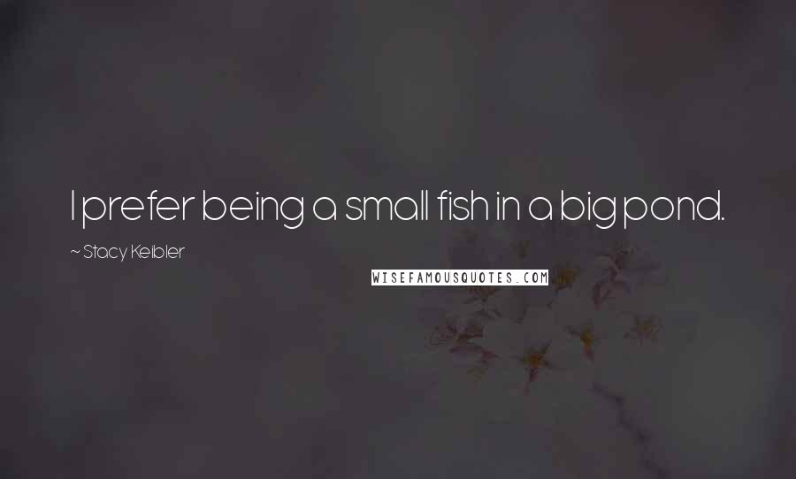 Stacy Keibler Quotes: I prefer being a small fish in a big pond.