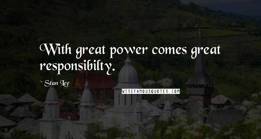 Stan Lee Quotes: With great power comes great responsibilty.