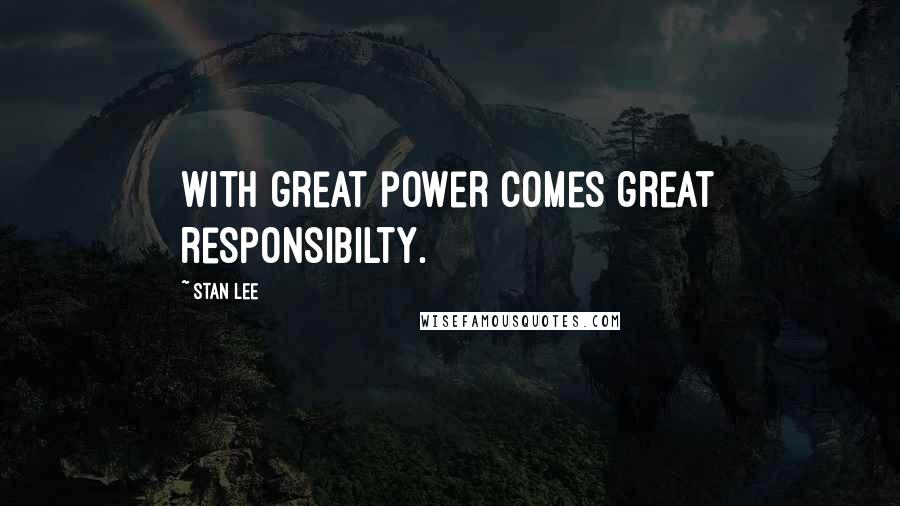 Stan Lee Quotes: With great power comes great responsibilty.