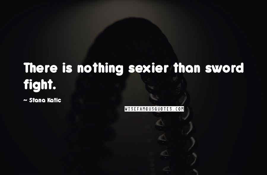 Stana Katic Quotes: There is nothing sexier than sword fight.