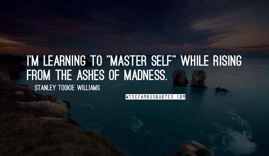 Stanley Tookie Williams Quotes: I'm learning to "master self" while rising from the ashes of madness.