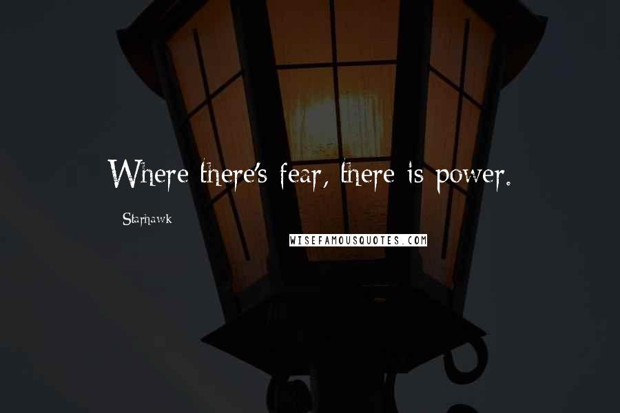 Starhawk Quotes: Where there's fear, there is power.