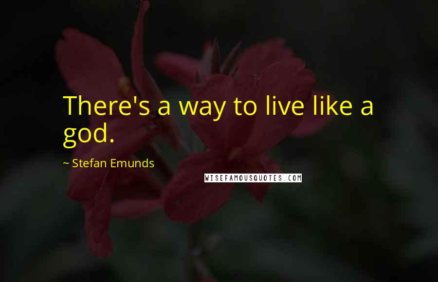 Stefan Emunds Quotes: There's a way to live like a god.