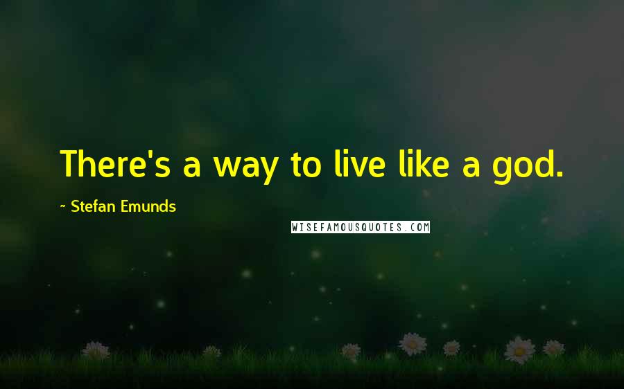 Stefan Emunds Quotes: There's a way to live like a god.