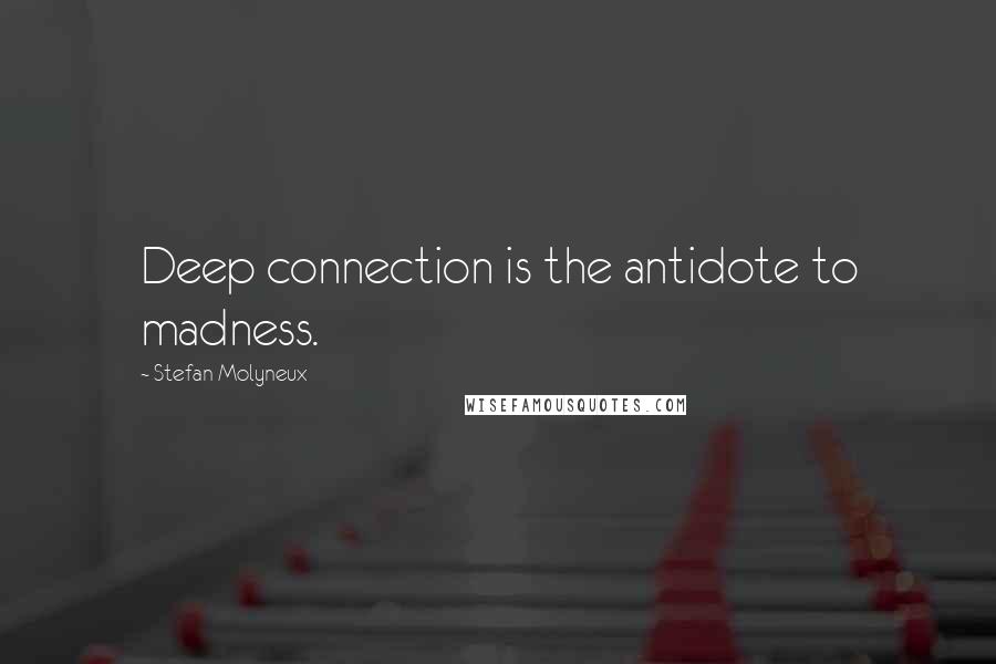 Stefan Molyneux Quotes: Deep connection is the antidote to madness.
