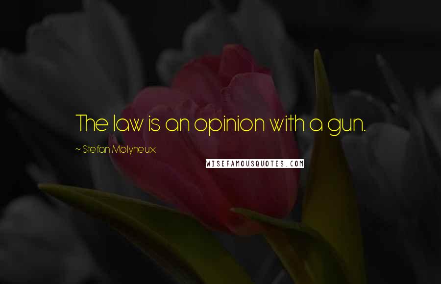 Stefan Molyneux Quotes: The law is an opinion with a gun.