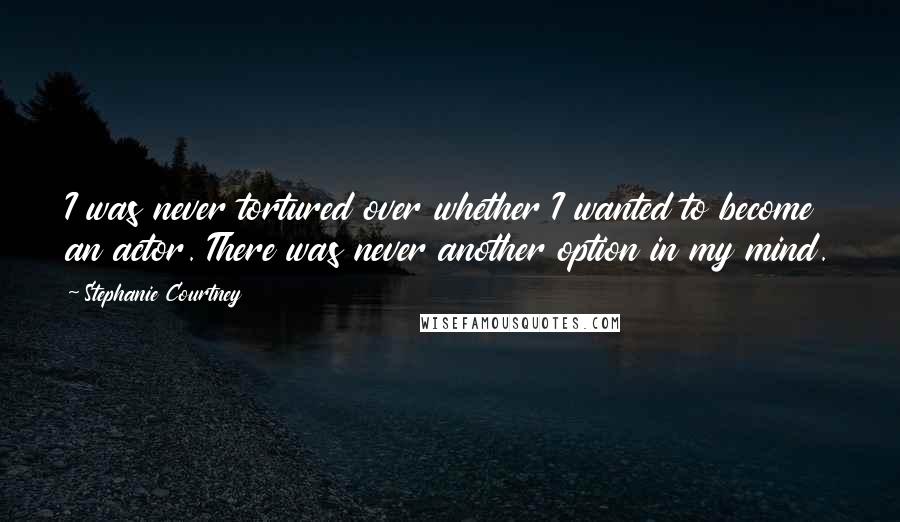 Stephanie Courtney Quotes: I was never tortured over whether I wanted to become an actor. There was never another option in my mind.