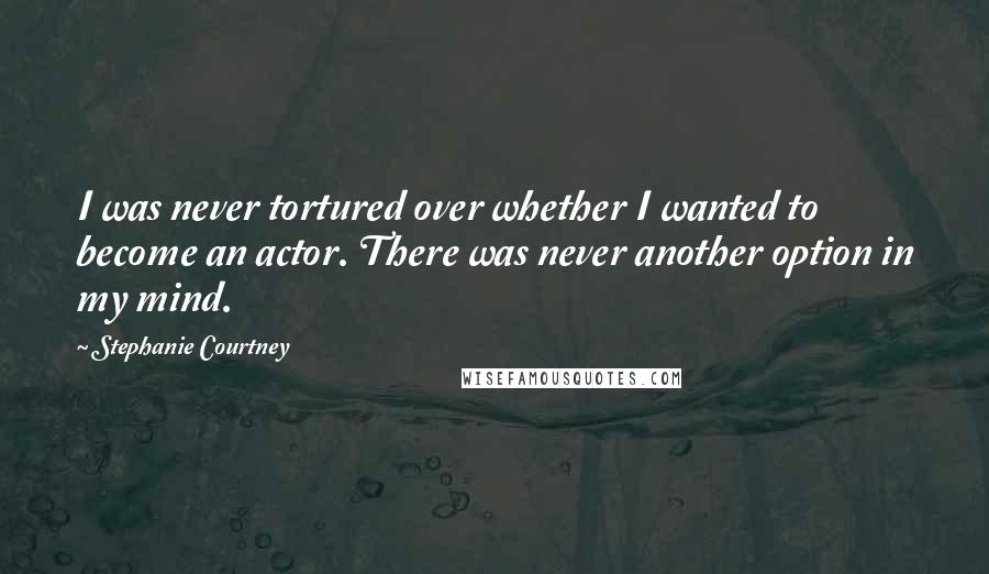 Stephanie Courtney Quotes: I was never tortured over whether I wanted to become an actor. There was never another option in my mind.