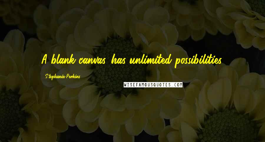 Stephanie Perkins Quotes: A blank canvas...has unlimited possibilities.