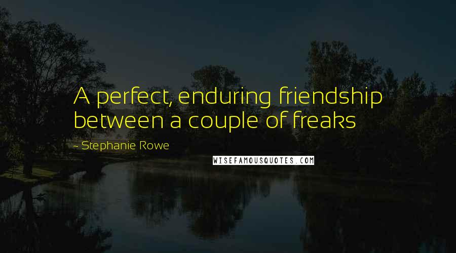 Stephanie Rowe Quotes: A perfect, enduring friendship between a couple of freaks