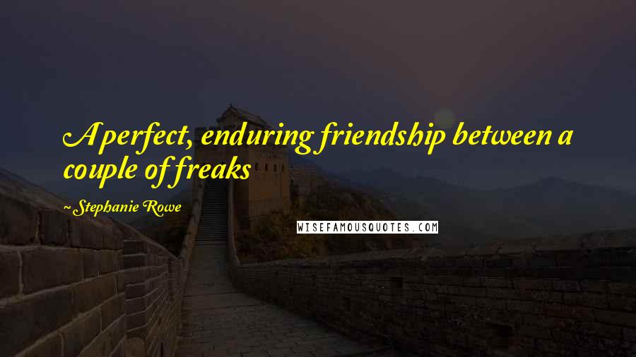 Stephanie Rowe Quotes: A perfect, enduring friendship between a couple of freaks