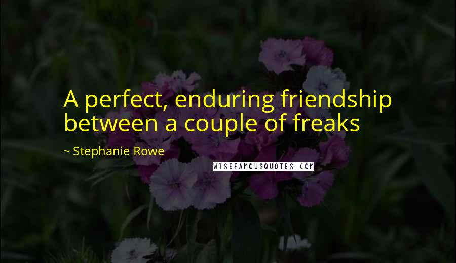 Stephanie Rowe Quotes: A perfect, enduring friendship between a couple of freaks