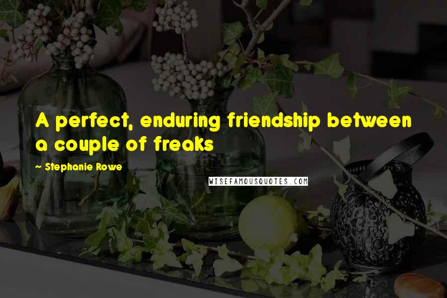 Stephanie Rowe Quotes: A perfect, enduring friendship between a couple of freaks