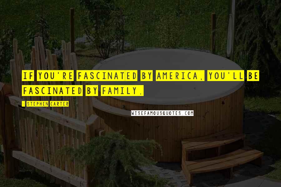 Stephen Carter Quotes: If you're fascinated by America, you'll be fascinated by family.