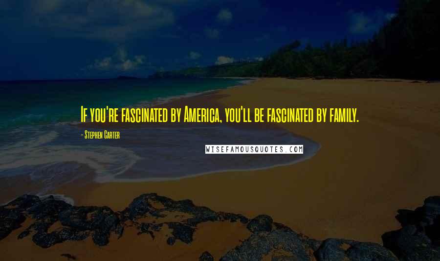 Stephen Carter Quotes: If you're fascinated by America, you'll be fascinated by family.