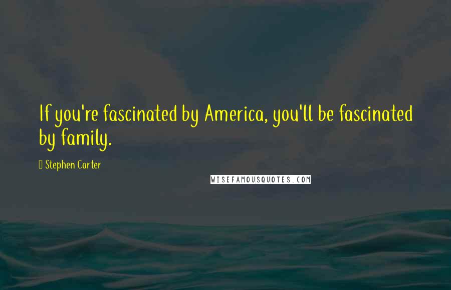 Stephen Carter Quotes: If you're fascinated by America, you'll be fascinated by family.