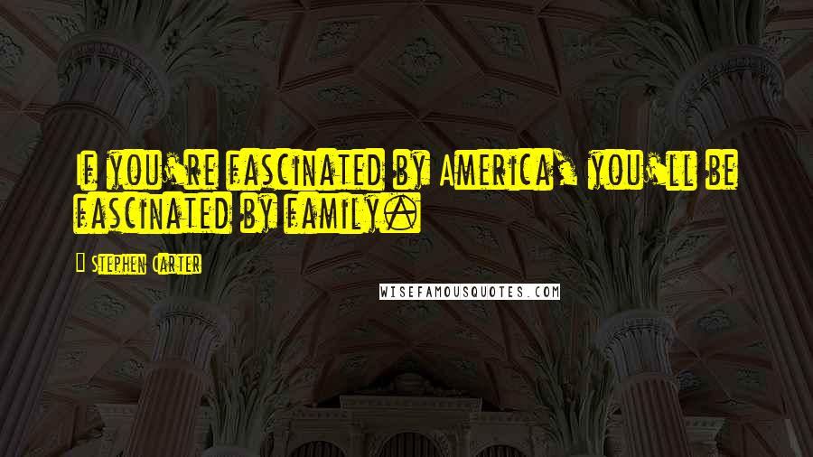 Stephen Carter Quotes: If you're fascinated by America, you'll be fascinated by family.