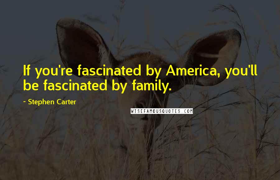 Stephen Carter Quotes: If you're fascinated by America, you'll be fascinated by family.