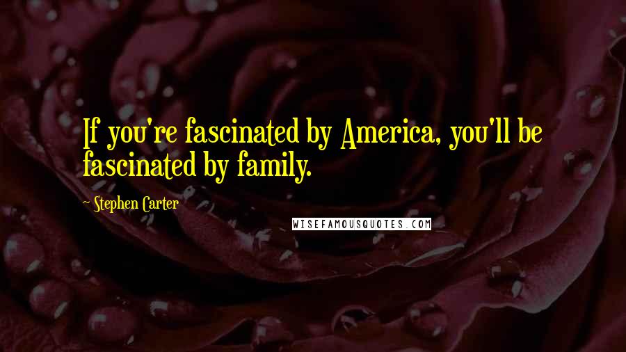 Stephen Carter Quotes: If you're fascinated by America, you'll be fascinated by family.