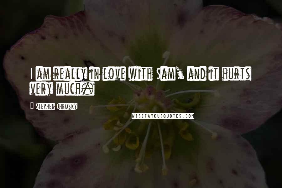 Stephen Chbosky Quotes: I am really in love with Sam, and it hurts very much.