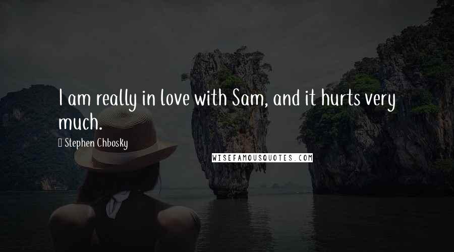 Stephen Chbosky Quotes: I am really in love with Sam, and it hurts very much.