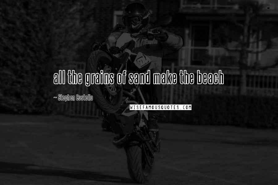 Stephen Costello Quotes: all the grains of sand make the beach