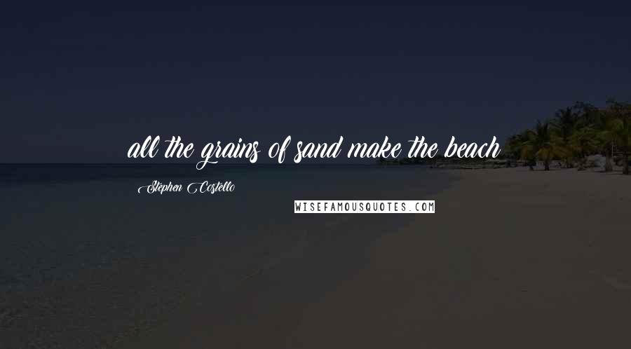 Stephen Costello Quotes: all the grains of sand make the beach