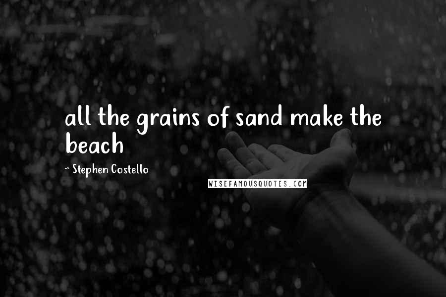 Stephen Costello Quotes: all the grains of sand make the beach