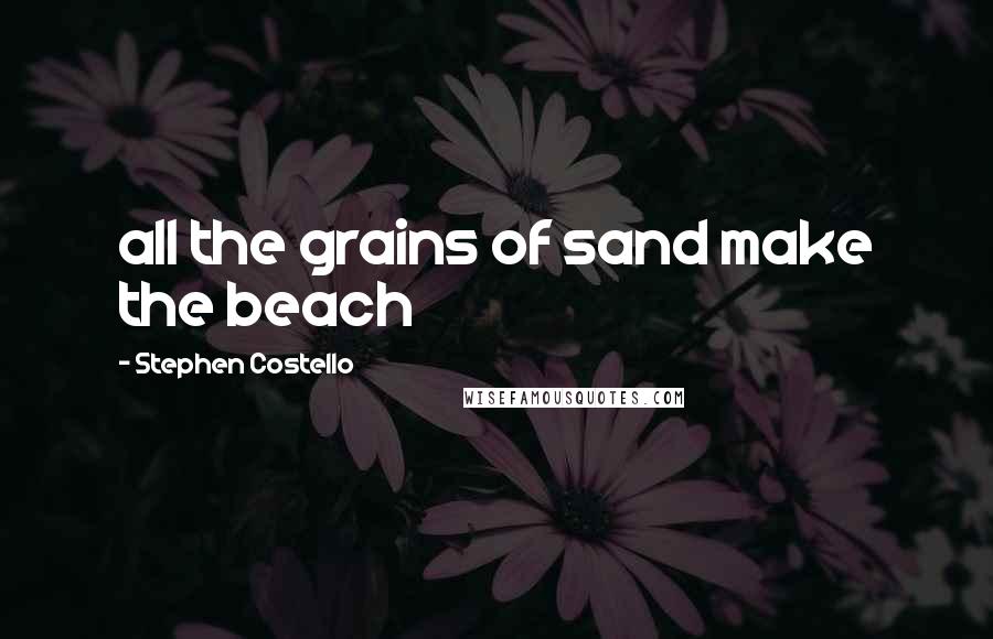 Stephen Costello Quotes: all the grains of sand make the beach