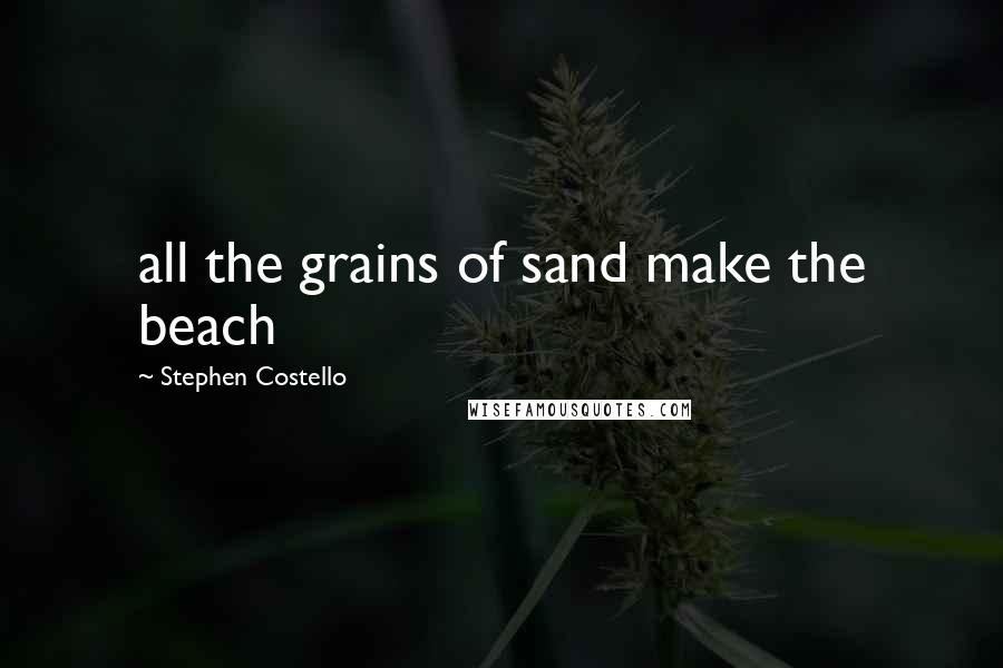 Stephen Costello Quotes: all the grains of sand make the beach