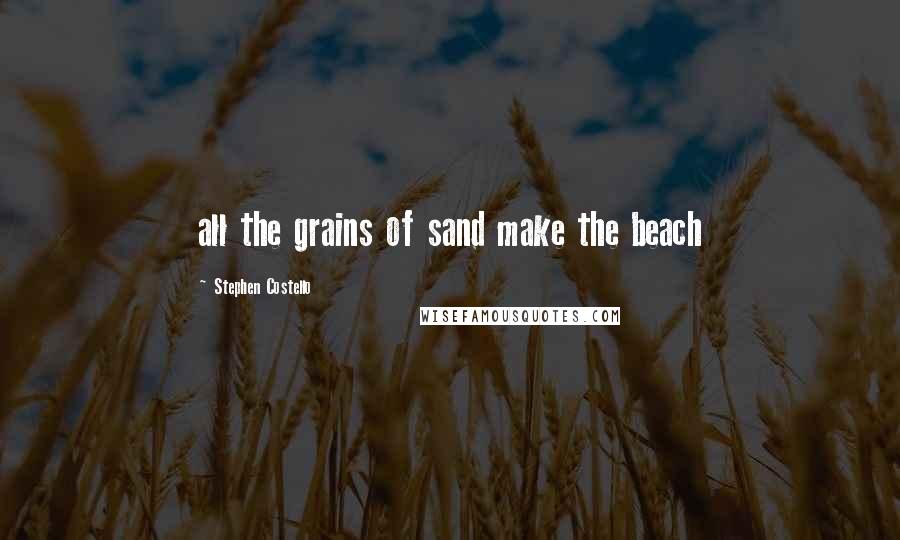 Stephen Costello Quotes: all the grains of sand make the beach
