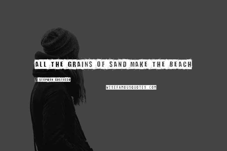 Stephen Costello Quotes: all the grains of sand make the beach