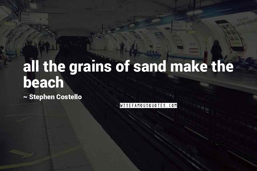 Stephen Costello Quotes: all the grains of sand make the beach