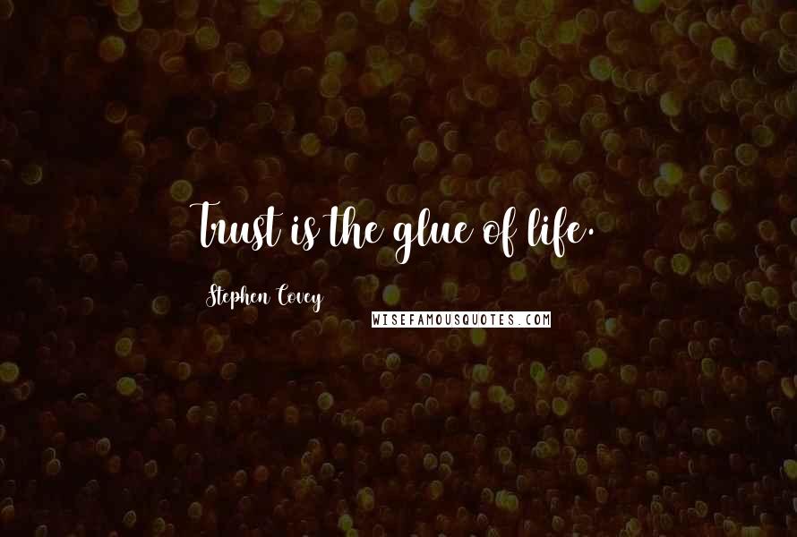 Stephen Covey Quotes: Trust is the glue of life.