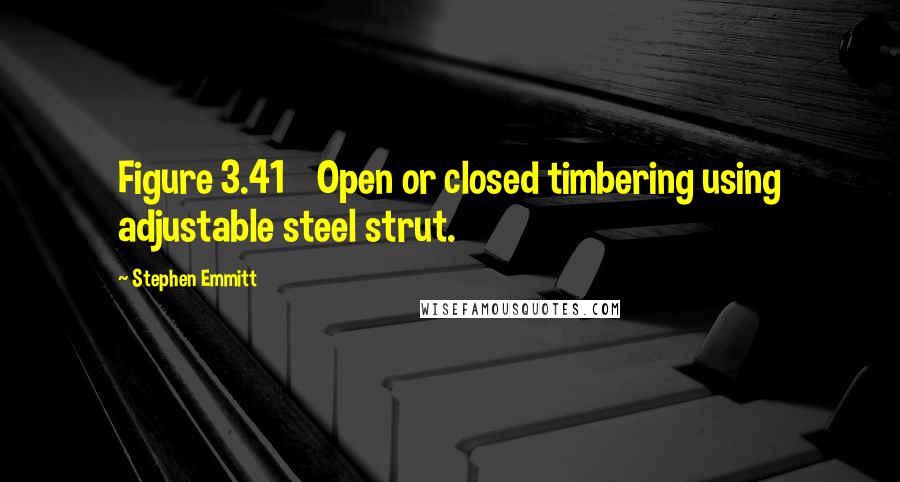 Stephen Emmitt Quotes: Figure 3.41    Open or closed timbering using adjustable steel strut.