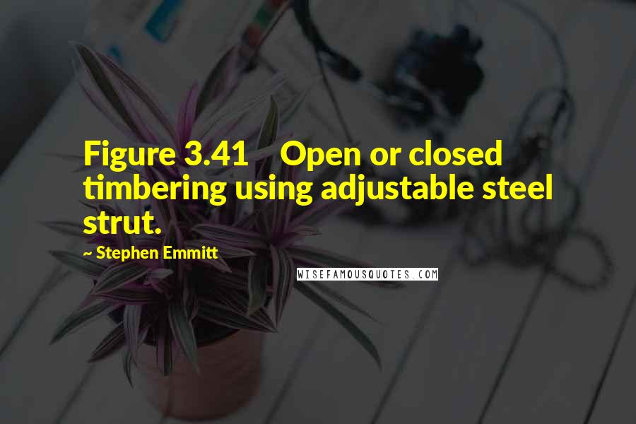 Stephen Emmitt Quotes: Figure 3.41    Open or closed timbering using adjustable steel strut.