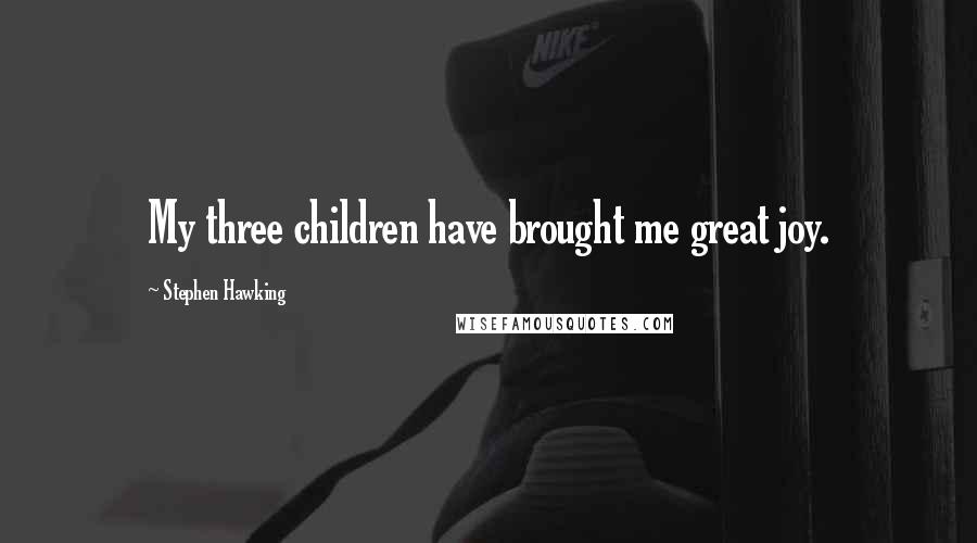 Stephen Hawking Quotes: My three children have brought me great joy.