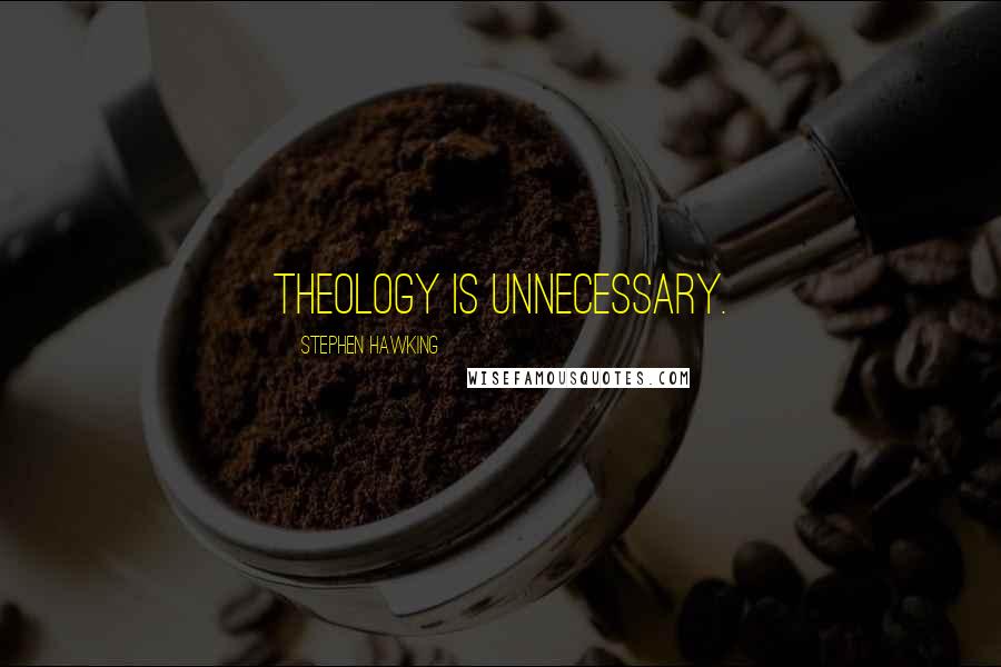 Stephen Hawking Quotes: Theology is unnecessary.